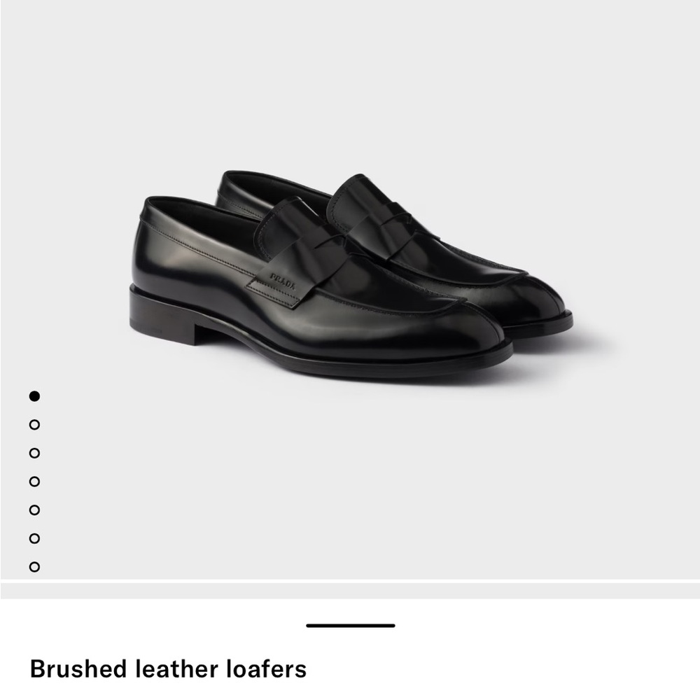 Prada Glossy Black Leather Loafers